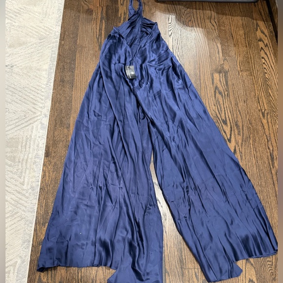 NWT Wes Gordon Wide Leg Halter Top Jumpsuit - Picture 4 of 6